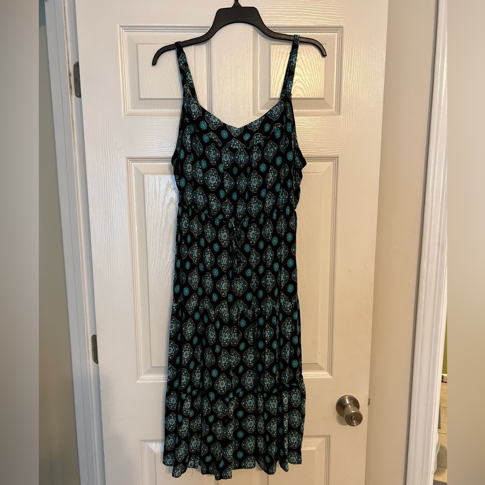 Torrid Sundress. Black and Turquoise.